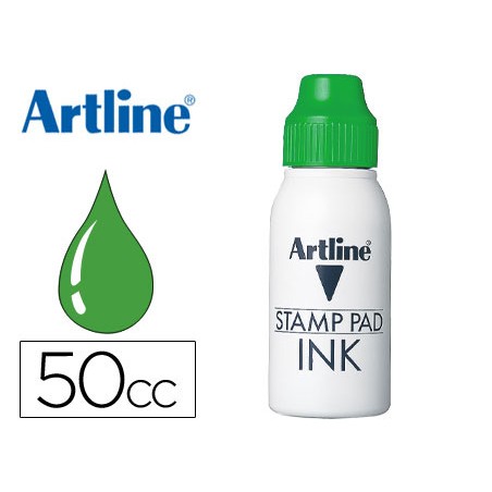 Tinta tampon artline verde bote 50 cc