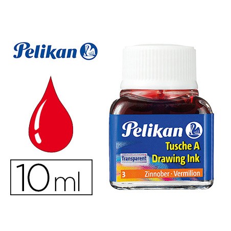 Tinta china pelikan bermellon bote de 10 ml