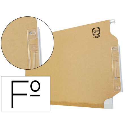 25 Unidades - Carpeta colgante gio folio 50200 visor lateral 365x275x355 mm