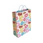 24 Unidades - Bolsa para regalo basika papel estucado 160 g todo año con asa retorcida tamaño m 27+12x37 cm