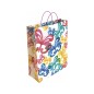 24 Unidades - Bolsa para regalo basika papel estucado 160 g todo año con asa retorcida tamaño m 27+12x37 cm