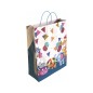 24 Unidades - Bolsa para regalo basika papel estucado 160 g todo año con asa retorcida tamaño m 27+12x37 cm