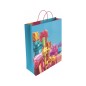 24 Unidades - Bolsa para regalo basika papel estucado 160 g todo año con asa retorcida tamaño m 27+12x37 cm