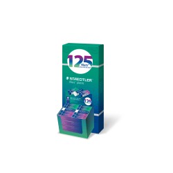 Goma de borrar staedtler mars plastic 125 aniversario 526/50 mars expositor de 80 gomas
