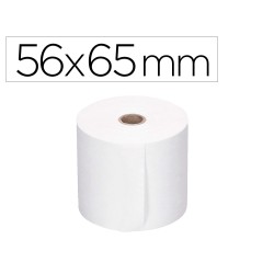 10 Unidades - Rollo sumadora q-connect electra 56 mm ancho x 65 mm diametro sin bisfenol a