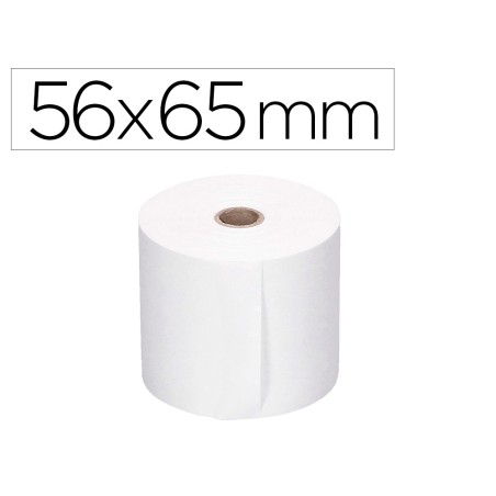 10 Unidades - Rollo sumadora q-connect electra 56 mm ancho x 65 mm diametro sin bisfenol a