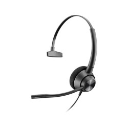 Auricular poly encore pro hw310 qd monaural tipo diadema con cable y microfono antiruido conexion usb