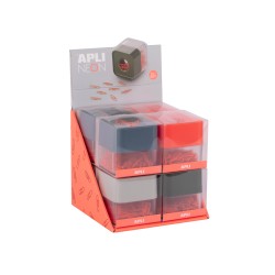 Portaclips apli imantado neon expositor de 8 unidades colores surtidos