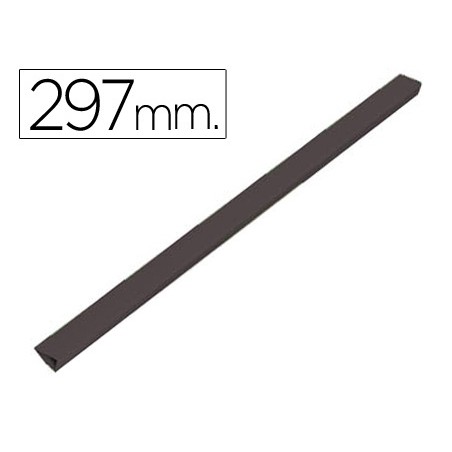 50 Unidades - Lomera durable plastico 3 mm din a4 capacidad 30 hojas color negro