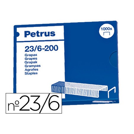 Grapas petrus nº 23/6 caja de 1000 unidades