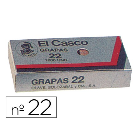 Grapas el casco nº22 caja de 1000 unidades