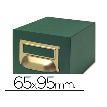 Fichero fichas tela verde 500 fichas n.1 tamaño 65x95 mm