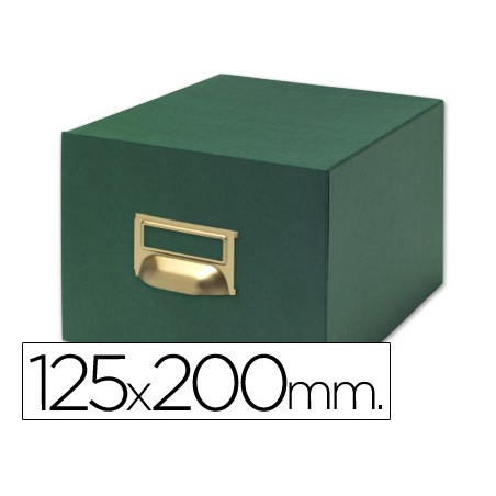 Fichero fichas tela verde 500 fichas n.4 tamaño 125x200 mm