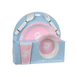 Set de platos cubiertos y vaso safta preescolar 260x260x90 mm
