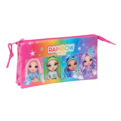 Bolso escolar portatodo safta triple rainbow high shine 120x220x30 mm