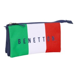 Bolso escolar portatodo safta triple benetton flag 120x220x30 mm