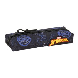Bolso escolar portatodo safta rectangular con goma elastica 22cm spider-man attack 40x220x70 mm