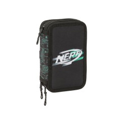 Plumier escolar safta triple 37 piezas nerf game 195x125x55 mm