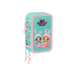Plumier escolar safta triple 37 piezas na na na bunny 195x125x55 mm
