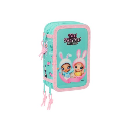 Plumier escolar safta triple 37 piezas na na na bunny 195x125x55 mm