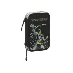Plumier escolar safta doble pequeño 29 piezas batman game over 195x125x40 mm