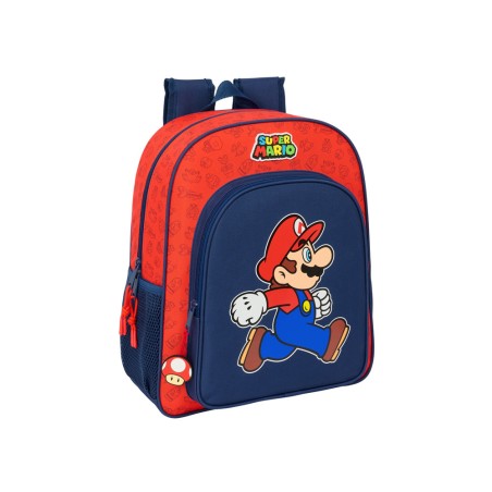 Mochila safta junior adaptable a carro super mario trick 380x320x120 mm