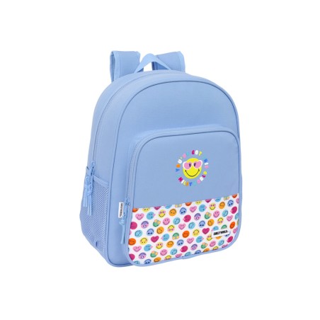 Mochila safta junior adaptable a carro reciclado smiley world joyful 380x320x120 mm