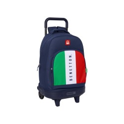 Mochila safta grande con ruedas compact extraible benetton flag 450x330x220 mm