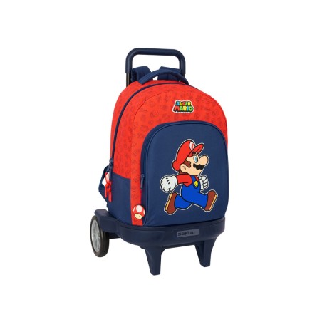 Mochila safta grande con ruedas compact evolution extraible super mario trick 450x330x220 mm
