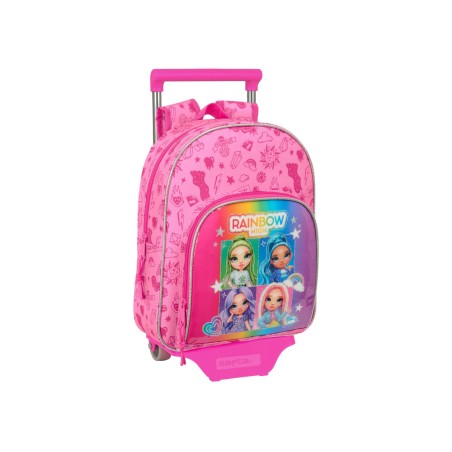 Mochila safta con carro 705 rainbow high shine 340x280x100 mm