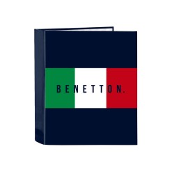 Carpeta carton folio 4 anillas safta lomo ancho benetton flag