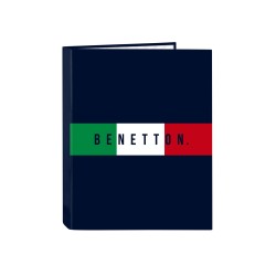 Carpeta carton folio 4 anillas mixtas safta benetton flag