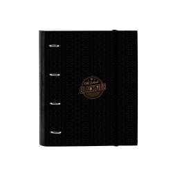 Carpeta con recambio safta din a4 cuadro 5 mm con goma y 5 separadores blackfit8 old school