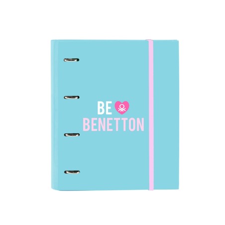 Carpeta con recambio safta din a4 cuadro 5 mm con goma y 5 separadores benetton unique