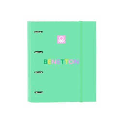Carpeta con recambio safta din a4 cuadro 5 mm con goma y 5 separadores benetton mint