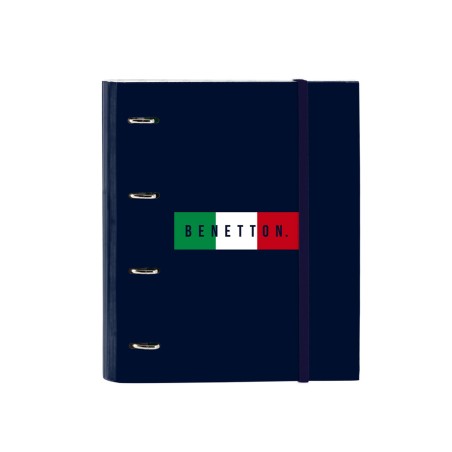 Carpeta con recambio safta din a4 cuadro 5 mm con goma y 5 separadores benetton flag