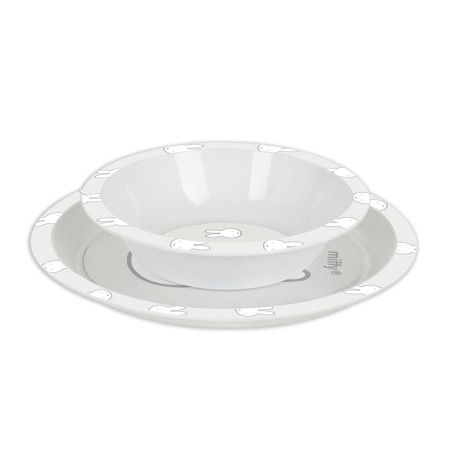 Set de platos cubiertos y vaso safta miffy menta 260x260x90 mm