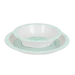 Set de platos cubiertos y vaso safta miffy menta 260x260x90 mm