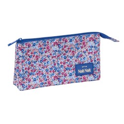Bolso escolar portatodo safta triple nait nait floresistente coimbra azul 120x220x30 mm
