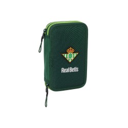 Plumier escolar safta doble pequeño 28 piezas resistente al agua real betis balompie 195x125x40 mm