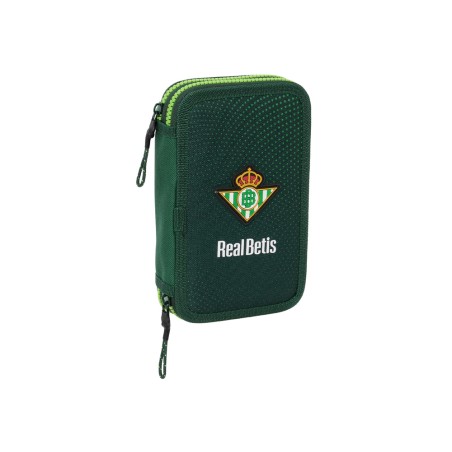 Plumier escolar safta doble pequeño 28 piezas resistente al agua real betis balompie 195x125x40 mm