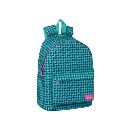 Mochila safta para portatil 14,1" nait nait pata de gallo verde 410x310x160 mm