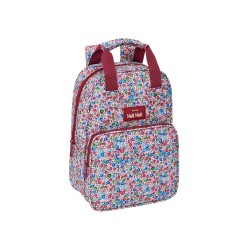 Mochila safta infantil con asas nait nait floresistente coimbra burdeos 280x200x80 mm