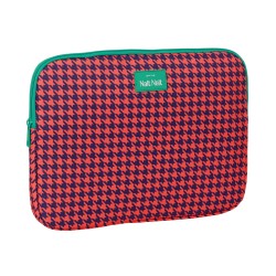 Funda para portatil 14'' safta nait nait pata de gallo coral 250x340x20 mm