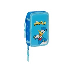 Plumier escolar safta doble cremallera 28 piezas donald duck 40x125x195 mm
