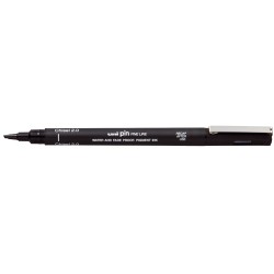 12 Unidades - Rotulador uniball pin calibrado punta biselada 2 mm color negro