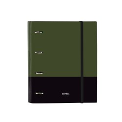 Carpeta con recambio safta din a4 tapa forrada 100 h 60 gr cuadro 5 mm con goma y 5 separadores safta dark forest