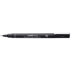 12 Unidades - Rotulador uniball pin calibrado micrometrico 1 mm color negro