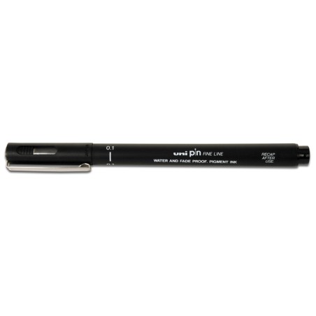 12 Unidades - Rotulador uniball pin calibrado micrometrico 0,9 mm color negro