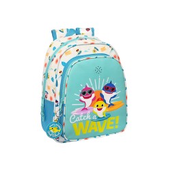 Mochila safta infantil con musica adaptable a carro baby shark surfing 100x270x330 mm